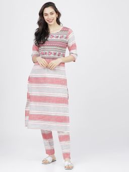 VISHUDH - Women Multi-Color Straight Kurta & Pant