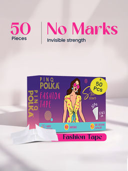 Pinq Polka - Fashion Tape – Double Sided Invisible Tape - Body Tape Secures Skin & Outfits (50 Pcs)
