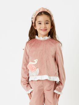 One Friday - Pink Velvet Top