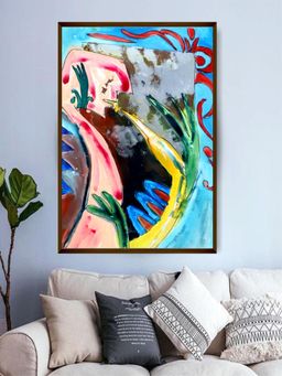 The Art House - Abstract Painting Multicolor (40X30 Inches)