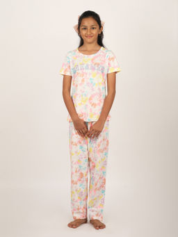 mackly - Girls Aop Print Nightsuit (Set of 2)