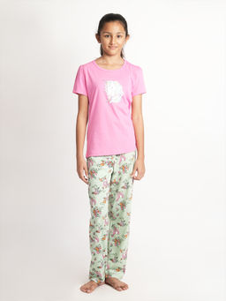 mackly - Girls Unicorn Print Nightsuit (Set of 2)