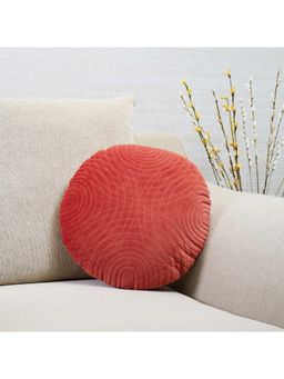 HomeTown - Boho Rainbow Quilted Filled Cushion 40 Cm in Rust Colour