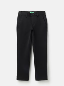 United Colors of Benetton - Boys Solid Slim Fit Knit Core Trousers