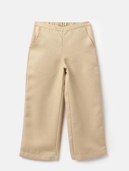 United Colors of Benetton - Girls Woven Tweed Pull Up Wide Trousers