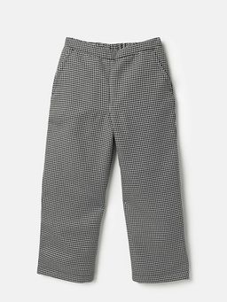 United Colors of Benetton - Girls Textured Regular Fit Shiny Tweed Wide Trousers