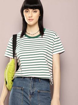 DILLINGER - Off White Stripes T-Shirt