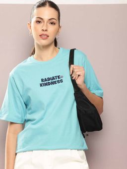 DILLINGER - Blue Embroidered T-Shirt