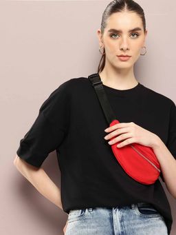 DILLINGER - Black Solid Oversized T-Shirt