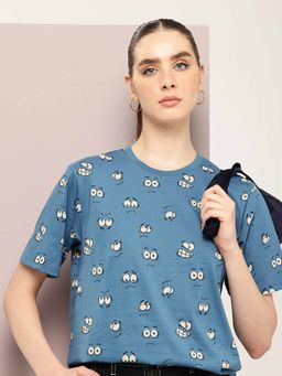 DILLINGER - Blue Printed T-Shirt