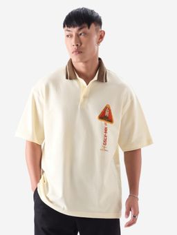 The Souled Store - Official ISRO: Mission GSLV Men Oversized Polo T-Shirt