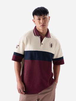 The Souled Store - Official Spider-Man: Spider Sense Men Oversized Polo T-Shirt