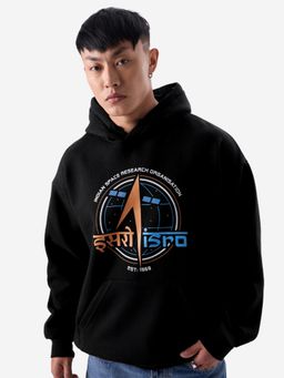 The Souled Store - Official ISRO: Logo Men Oversized Hoodie