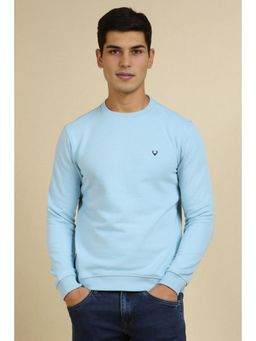 Allen Solly - Men Blue Crew Neck Full Sleeves Casual Sweatshirt