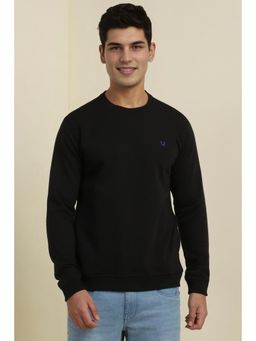 Allen Solly - Men Black Crew Neck Full Sleeves Casual Sweatshirt