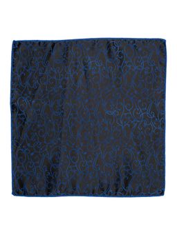 The Tie Hub - Paisley Navy Blue Microfiber Pocket Square