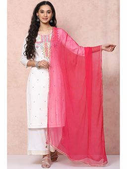 Rangriti - Fuchsia Art Silk Dupatta