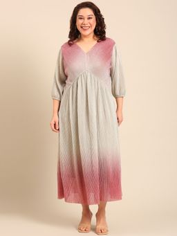 THE PINK MOON - Ombre Lurex Maxi Dress