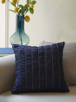 Pure Home + Living - Navy Textured Cushion Cover (16x16 Inches)