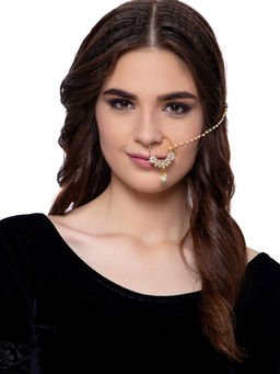 Anika's Creations - Anika's Creation Traditional Gold Plated Nose Ring