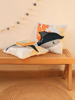 House This - The Blue Swordfish Cushion Cover Multi