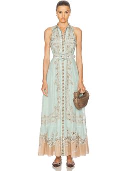 HEMANT AND NANDITA - Long Shirt Buckle Belt Dress