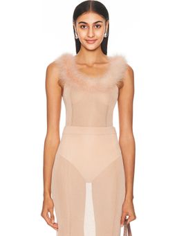 Blumarine - Fur Collar Tank Top