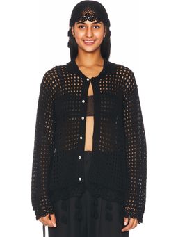 BODE - Blossom Crochet Shirt