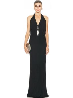 Christopher Esber - Lavalliere Draped Jersey Halter Dress