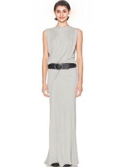 Christopher Esber - Leather Belted Drop Jersey Dress