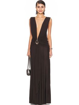 Christopher Esber - Stone Pin Scarf Drape Long Dress