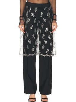 Christopher Esber - Lace Sarong Wool Trouser