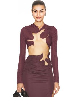 Christopher Esber - Venus Long Sleeve Crop Top