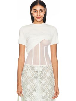 Christopher Esber - Coiled Jersey Corseted Tee