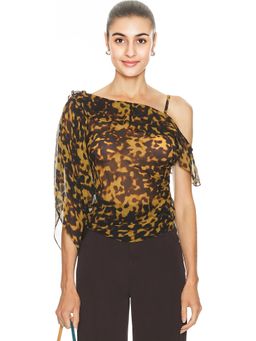 Christopher Esber - Roule Trimmed Silk Drape Top