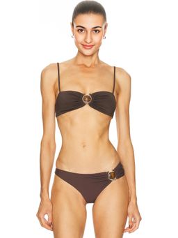 Christopher Esber - Mineral Stone Ruched Bikini Top