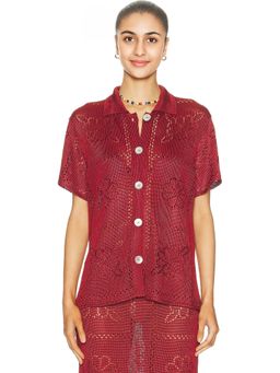 Calle Del Mar - Floral Tile Short Sleeve Shirt