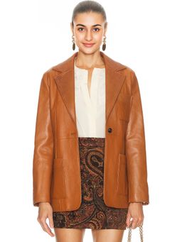 Chloe - Slouch Leather Blazer