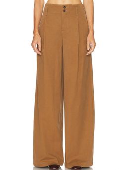 Chloe - Cotton Canvas Wide Leg Pant