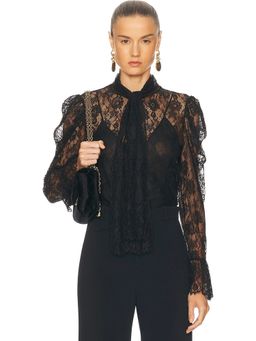 Chloe - Jacquard Flower Lace Blouse