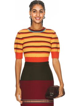 Christopher John Rogers - Cropped Short Sleeve Sweater