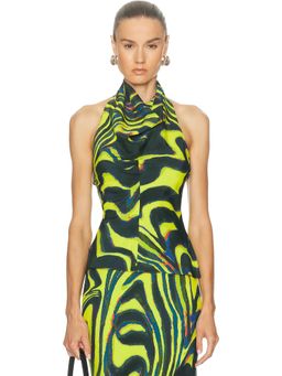 Christopher John Rogers - Cowl Neck Halter Top