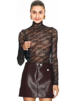 Courreges - Lace Mockneck Top