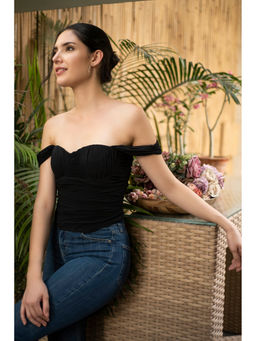 IT GIRL - Black Swan Top-Black