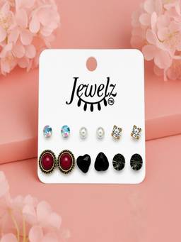 JEWELZ - Essential Daily Wear Studs (Pack of 6)