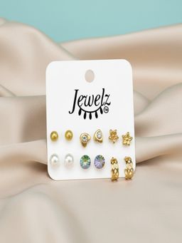 JEWELZ - Everyday Gold-Toned Earrings (Pack of 6)