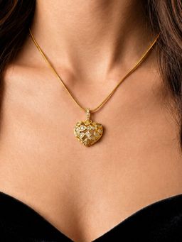 ARTKLIM - Royal Heart Zircon Statement Anti-Tarnish Necklace