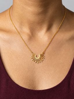 ARTKLIM - Radiant Sunburst Statement Anti-Tarnish Necklace