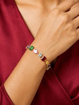 ARTKLIM - Rainbow Gemstone Crystal Anti-Tarnish Bracelet