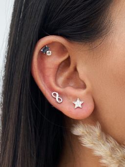 Boldiful - Twinkle Star Helix 925 Sterling Silver Piercing Minimal Studs
